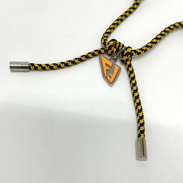 Fendi FENDI FF Vertigo Choker Accessories Necklace Leather / polyester Black/yellow - view 3