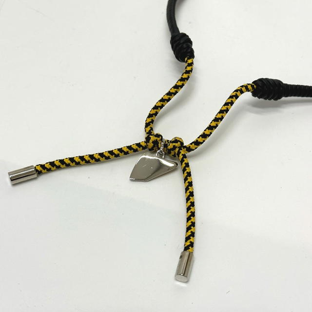 Fendi FENDI FF Vertigo Choker Accessories Necklace Leather / polyester Black/yellow - view 4