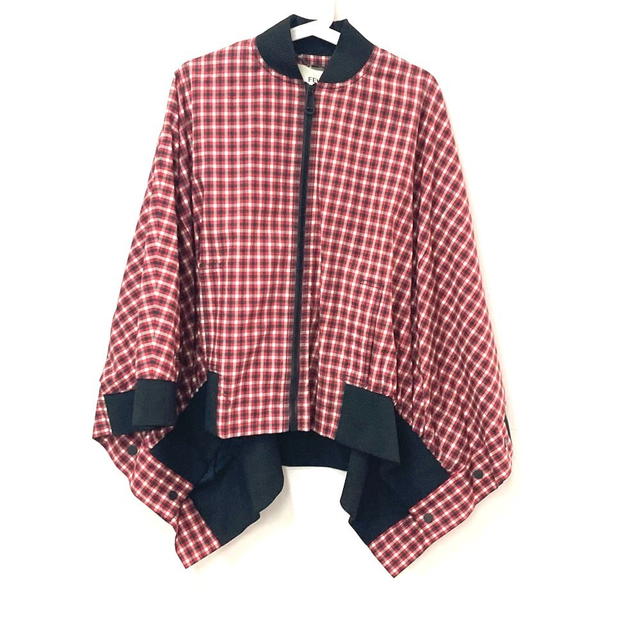 Fendi FENDI FJ6898 Check logo poncho Apparel Long Sleeve Outerwear Jumpers Jacket - view 2