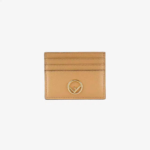 Fendi Fendi Flat Leather Card Holder Beige - view 2