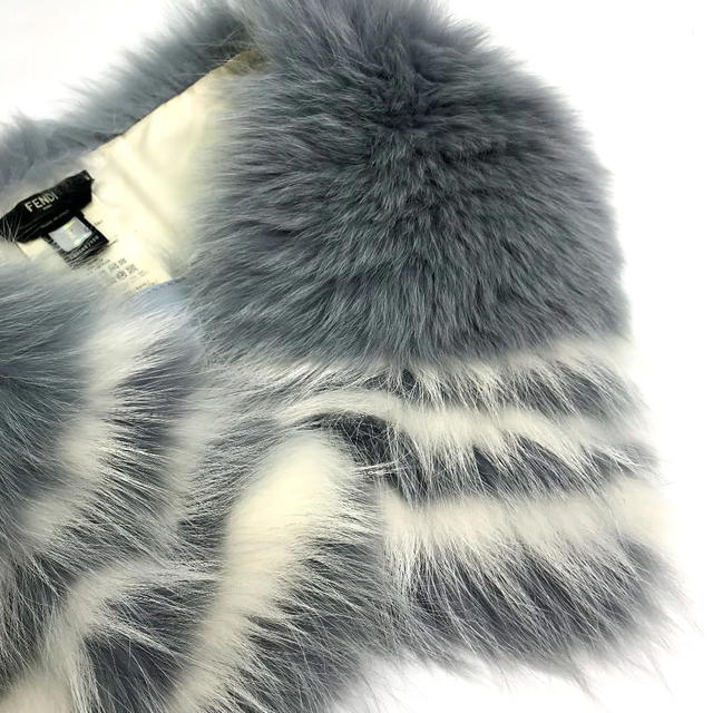 Fendi FENDI FNG426 Fur tippet with hook Snood Scarf fur blue/White - view 5