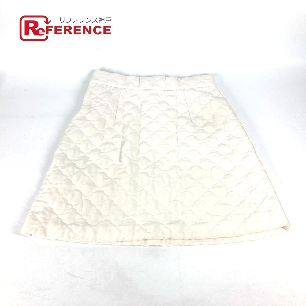Fendi FENDI FQ7144 Quilted Bottoms apparel skirt silk White