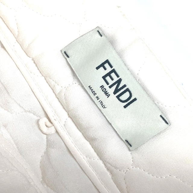 Fendi FENDI FQ7144 Quilted Bottoms apparel skirt silk White - view 5