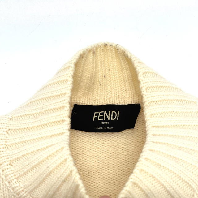 Fendi FENDI FVZ467 Apparel tops sweater logo Long sleeve knit wool White/Multicolore - view 5