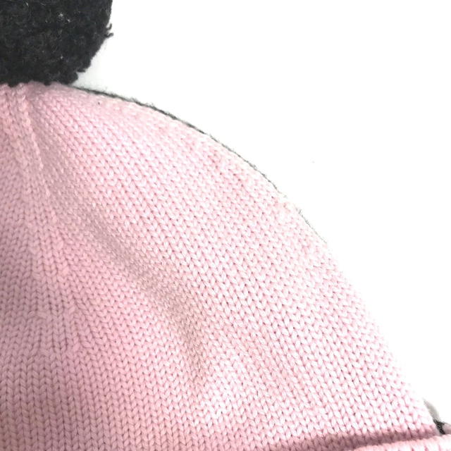Fendi FENDI FXQ056 Bicolor with logo pompom beanie hat knit hat knit cap - view 5
