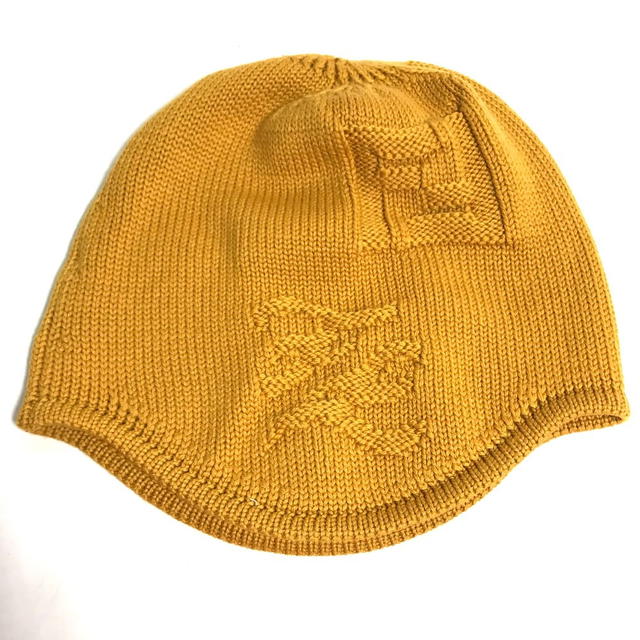 Fendi FENDI FXQ056 logo beanie hat knit hat knit cap Knit hat wool yellow - view 2