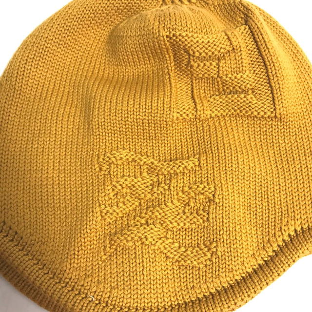 Fendi FENDI FXQ056 logo beanie hat knit hat knit cap Knit hat wool yellow - view 3