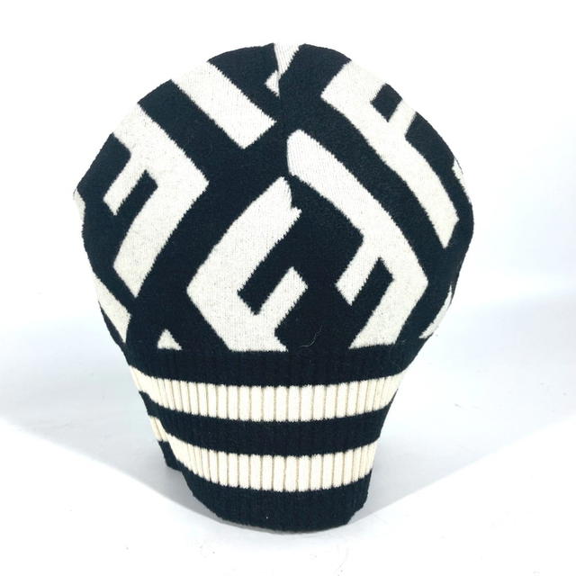 Fendi FENDI FXQ538 Bicolor Zucca logo beanie hat knit hat knit cap Knit hat - view 3