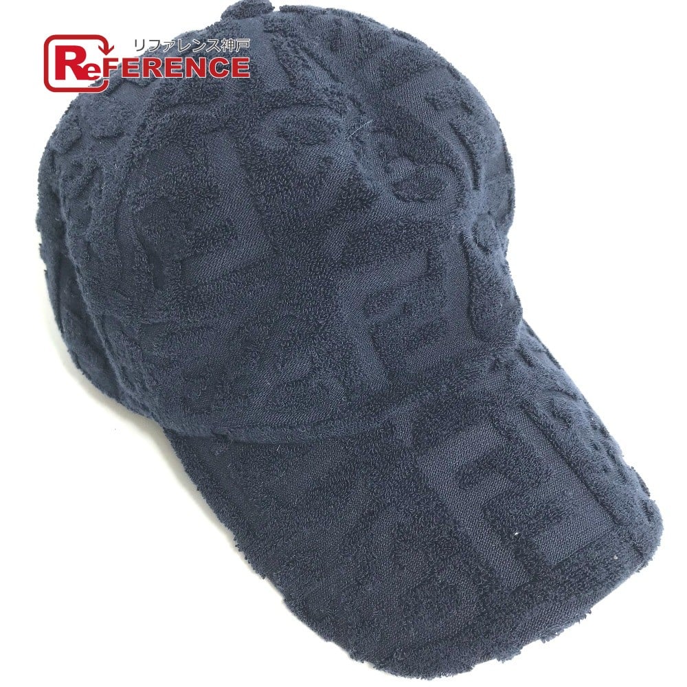 Fendi FENDI FXQ768 Zucca Pile hat cap baseball cap cotton / Nylon Navy