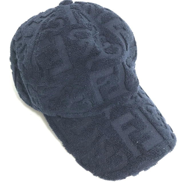 Fendi FENDI FXQ768 Zucca Pile hat cap baseball cap cotton / Nylon Navy - view 2