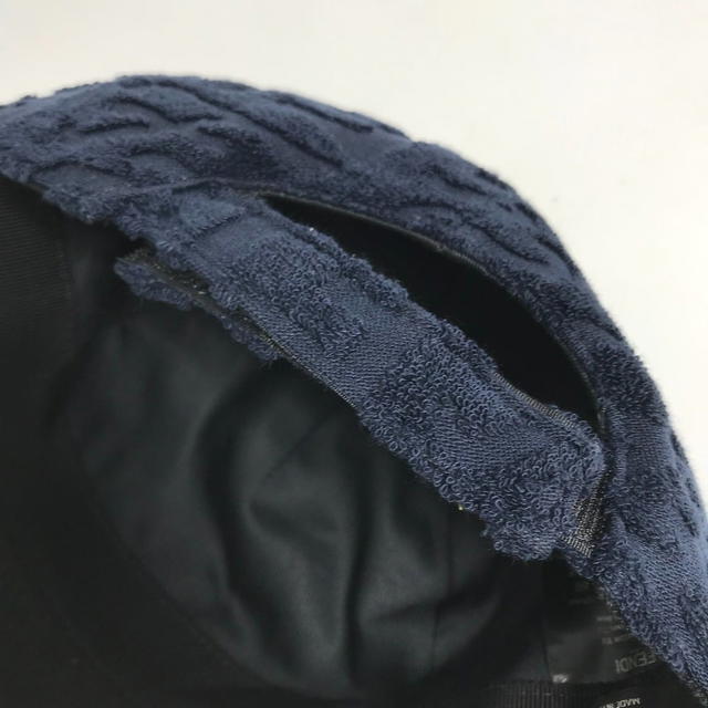Fendi FENDI FXQ768 Zucca Pile hat cap baseball cap cotton / Nylon Navy - view 5