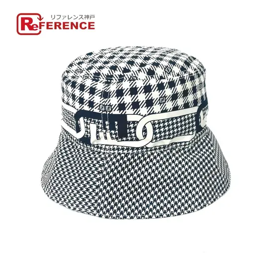 Buy FENDI FXQ801 Houndstooth hat bucket hat bob hat Nylon Black/White at Sasom – Authentic and Ready to Ship
