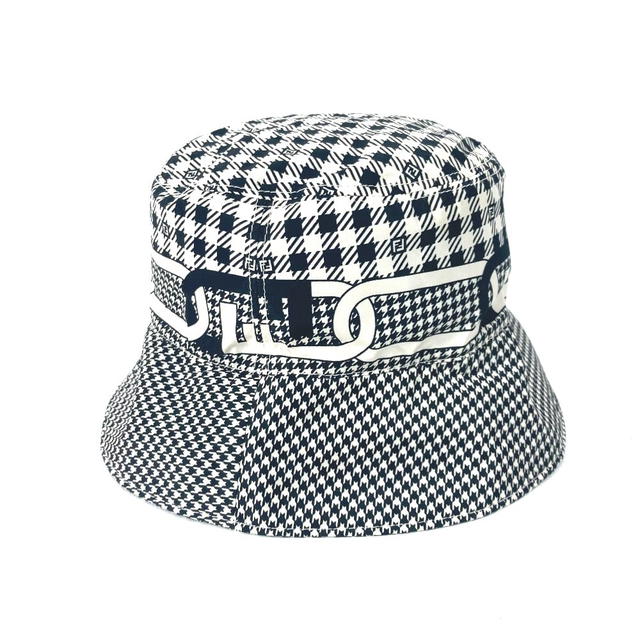 Fendi FENDI FXQ801 Houndstooth hat bucket hat bob hat Nylon Black/White - view 2