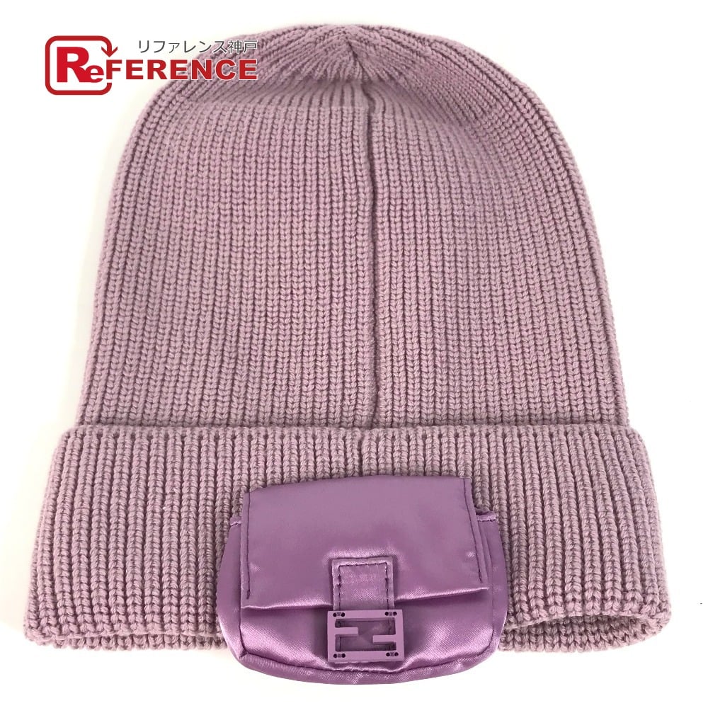 Fendi FENDI FXQ938 bucket bag design with logo pocket beanie hat knit hat cap