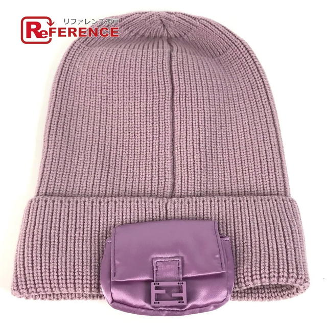 Fendi FENDI FXQ938 bucket bag design with logo pocket beanie hat knit hat cap - view 1