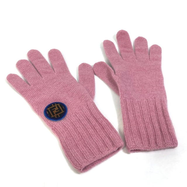 Fendi FENDI FXY554 Zucca patch glove logo gloves Wool / Cashmere pink - view 1
