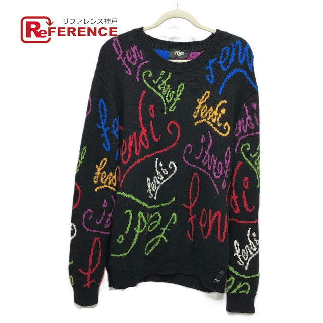 Fendi FENDI FZY463 AH3E 21AW Logo Multicolore ARTIST ALLOVER Crew Neck Top sweater - view 1