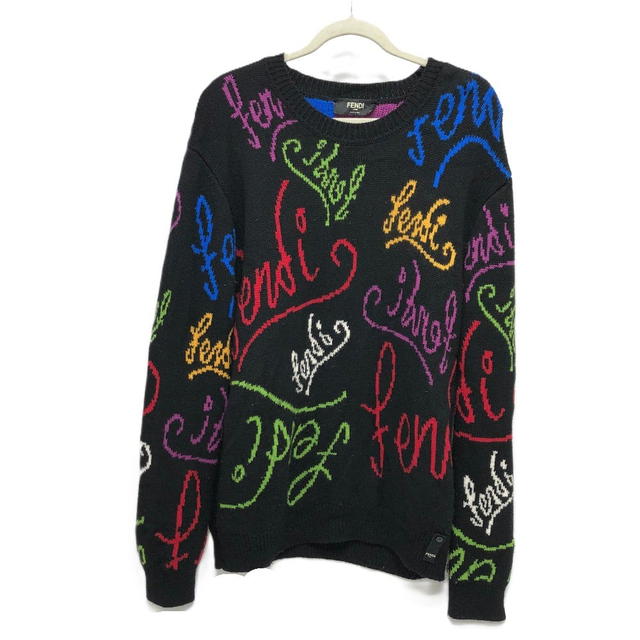 Fendi FENDI FZY463 AH3E 21AW Logo Multicolore ARTIST ALLOVER Crew Neck Top sweater - view 2
