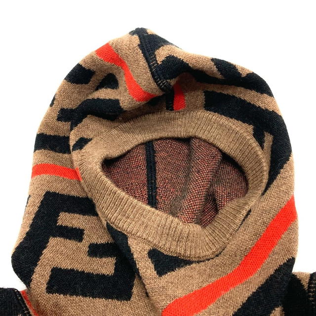 Fendi FENDI JFQ039 Zucca FF pattern With hood outer poncho cotton Brown - view 4