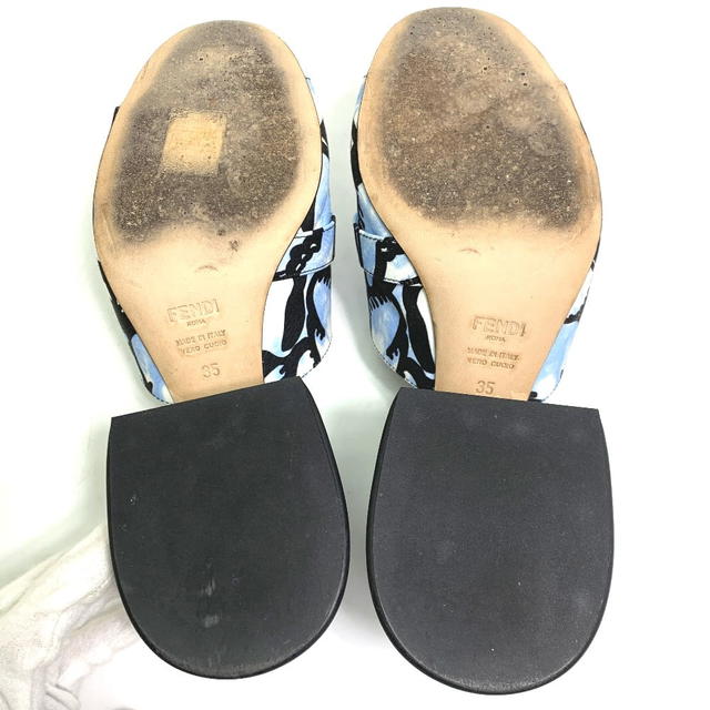 Fendi FENDI Joshua Vides california sky Shoes heel Sandals Canvas blue/White - view 3