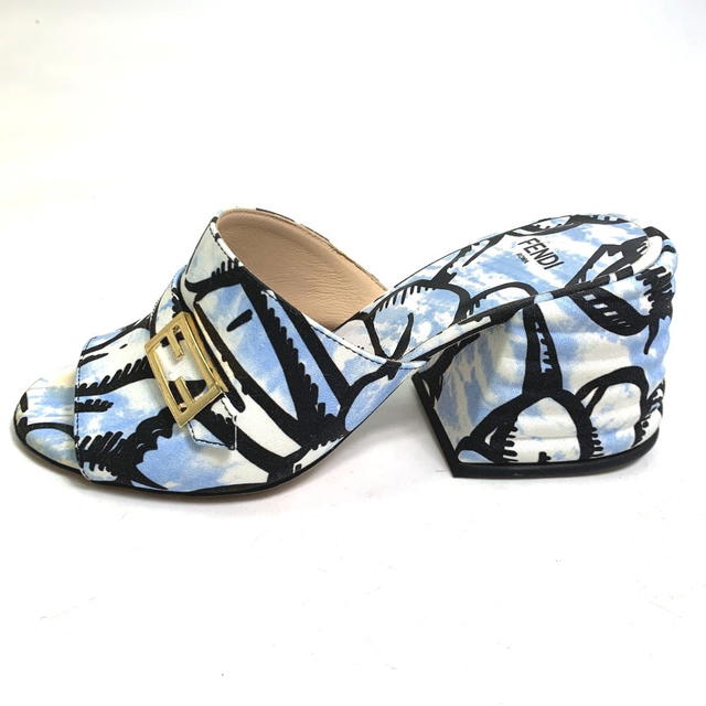 Fendi FENDI Joshua Vides california sky Shoes heel Sandals Canvas blue/White - view 4