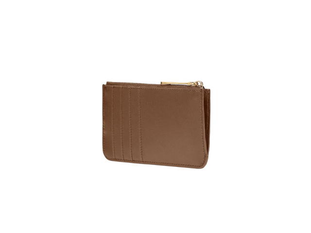 Fendi Fendi Key Ring Pouch In Brown Leather With Embossed FF Motif - view 2