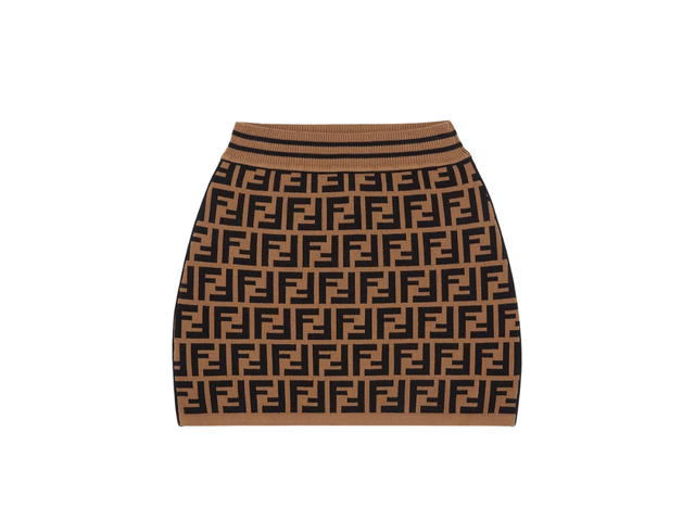 Fendi Fendi Knitted Junior Skirt With FF Motif - view 1