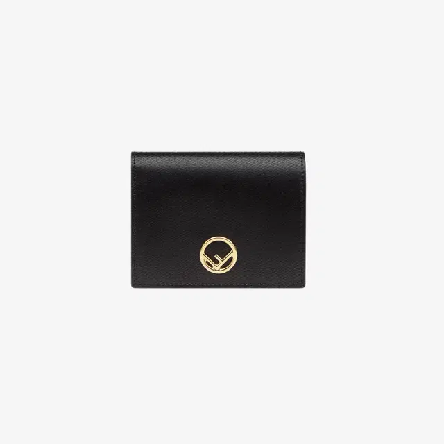 Fendi Fendi Leather Bi-Fold Compact Wallet Black - view 2