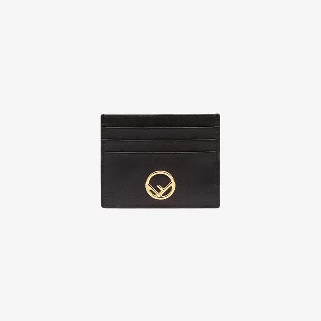 Fendi Fendi Leather Flat Card Case Black - view 2