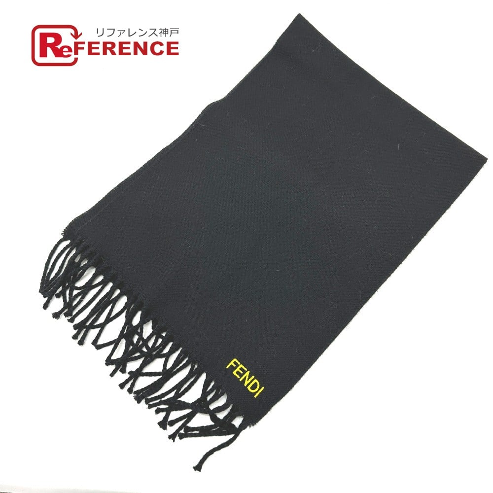 Fendi FENDI Leopard motif  Scarf wool Black