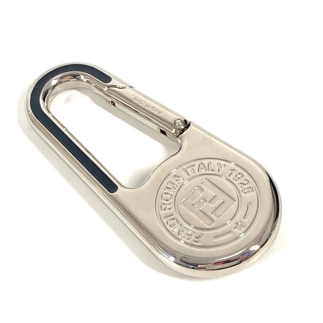 Fendi FENDI Logo compass carabiner Bag Charm Key Holder Metal Silver - view 3
