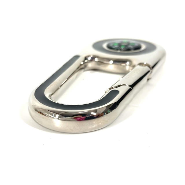 Fendi FENDI Logo compass carabiner Bag Charm Key Holder Metal Silver - view 4