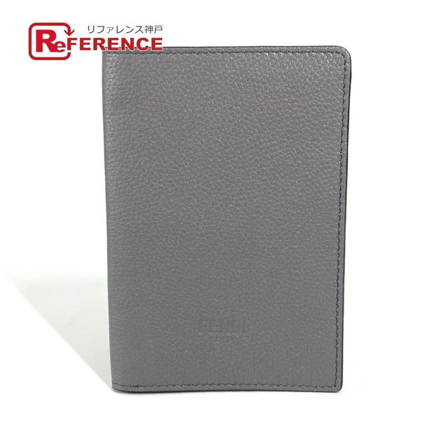 Fendi FENDI logo Cover Stationery passport case Leather gray - view 1