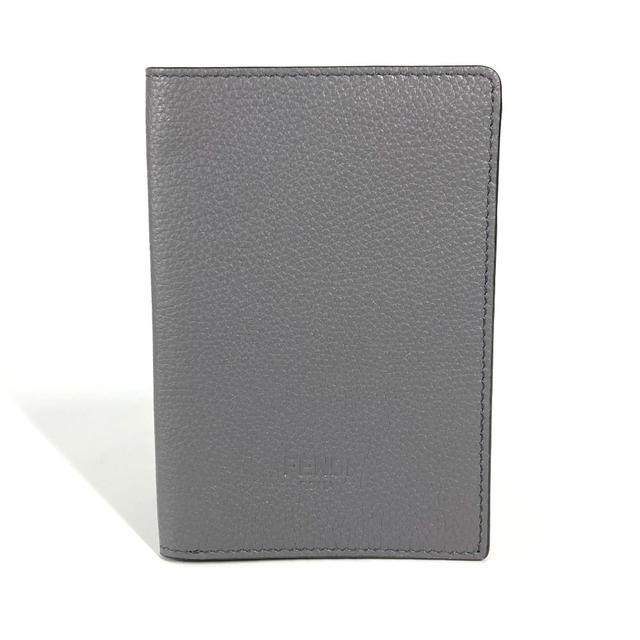 Fendi FENDI logo Cover Stationery passport case Leather gray - view 2