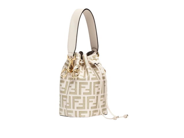 Fendi Fendi Mon Tresor Mini-Bag In Beige Leather With Gold-Finish Metalware Beige - view 2