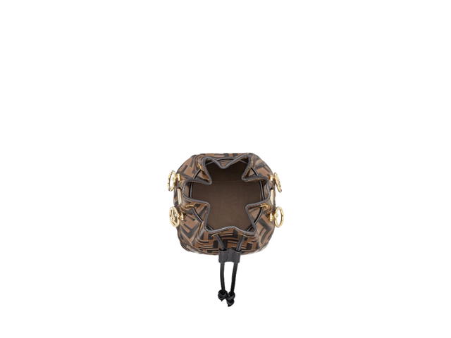 Fendi Fendi Mon Tresor Mini Bag In Calf Leather With Gold-Finish Metal Brown - view 4