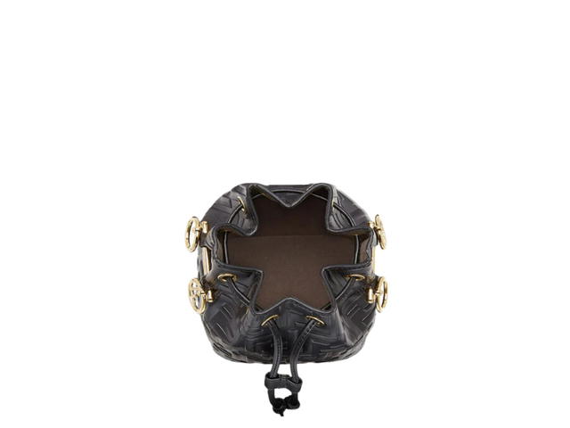 Fendi Fendi Mon Tresor Mini Bag In Leather With Gold-Finish Metalware Black - view 2