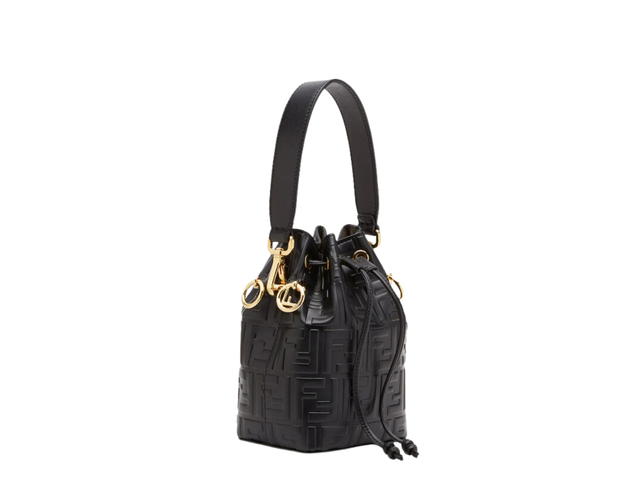 Fendi Fendi Mon Tresor Mini Bag In Leather With Gold-Finish Metalware Black - view 3