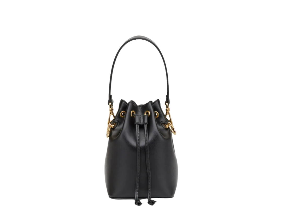 Fendi Fendi Mon Tresor Mini Bucket Bag In Leather With Gold-Finish Metalware Black
