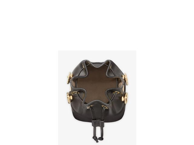 Fendi Fendi Mon Tresor Mini Bucket Bag In Leather With Gold-Finish Metalware Black - view 3
