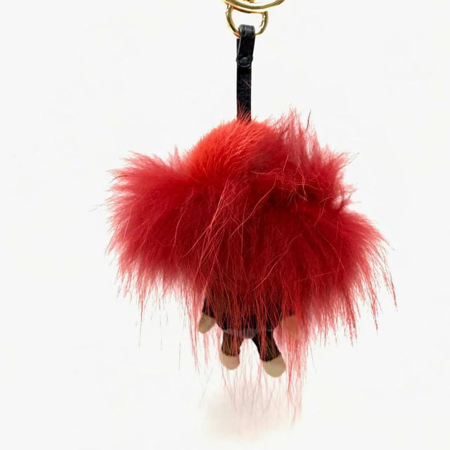 Fendi FENDI Monster FF-pattern Bijoux Key ring Red x Brown/GoldHardware - view 2