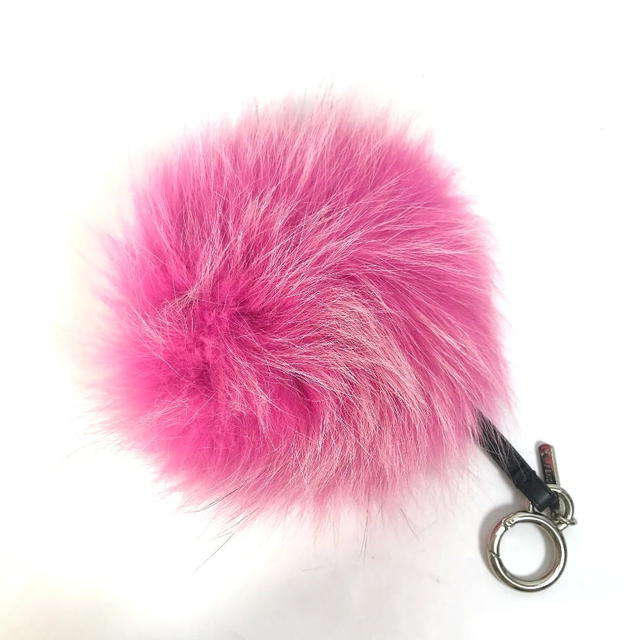 Fendi FENDI monster Key Holder Bag Charm Faux fur pink - view 3