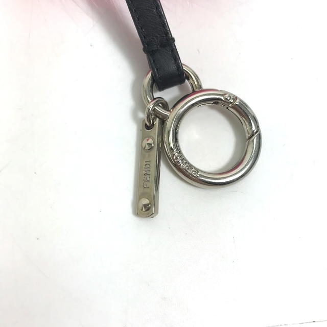 Fendi FENDI monster Key Holder Bag Charm Faux fur pink - view 5