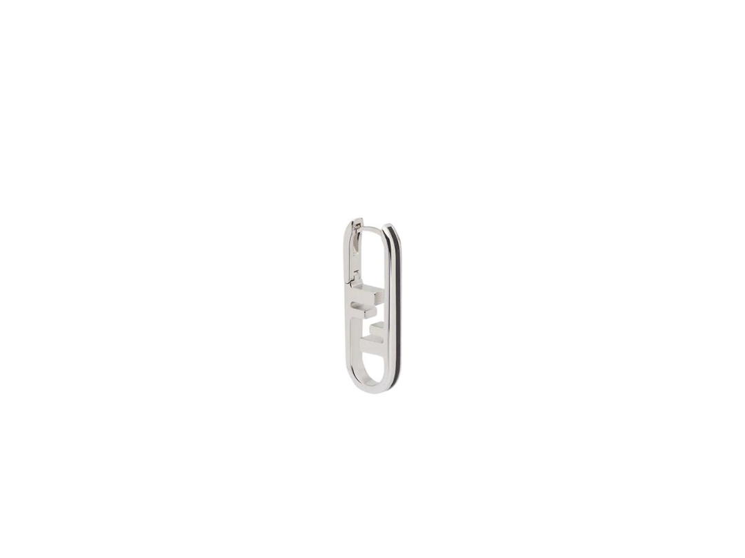 Fendi Fendi O’Lock Earrings In Bronze Silver
