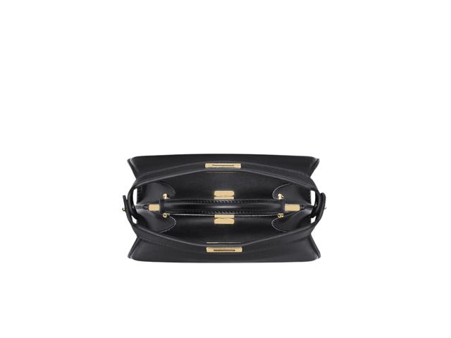 Fendi Fendi Peekaboo ISeeU Petite In Black Padded Nappa Leather Bag With Gold-Finish Metalware - view 3