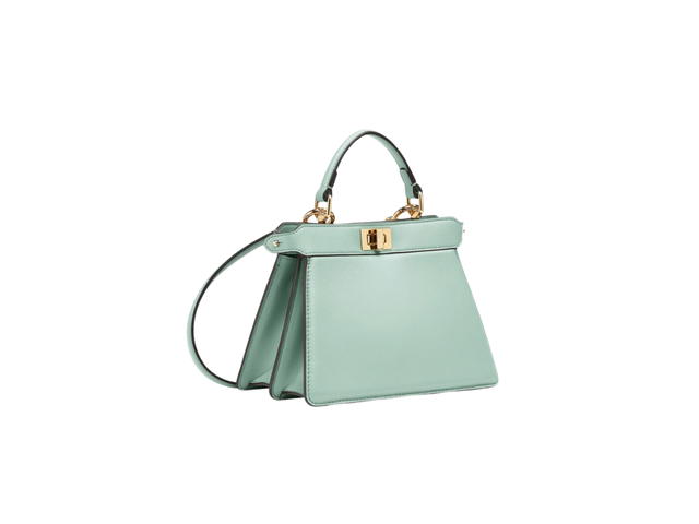 Fendi Fendi Peekaboo ISeeU Petite In Mint Green Padded Nappa Leather Bag With Gold-Finish Metalware - view 2