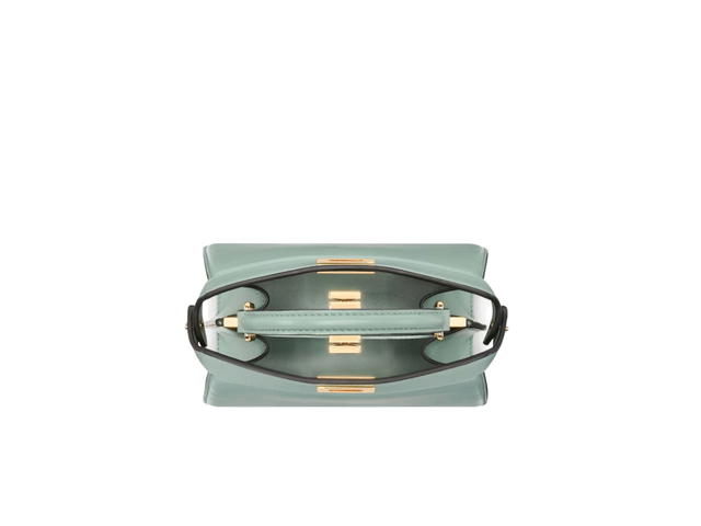 Fendi Fendi Peekaboo ISeeU Petite In Mint Green Padded Nappa Leather Bag With Gold-Finish Metalware - view 3