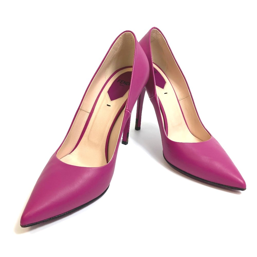 Fendi FENDI Pointed toe High heels pumps Leather purple 9