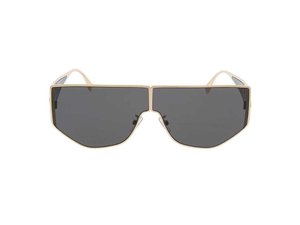 Fendi Fendi Shield Sunglasses In Metal Frame With Grey Lens