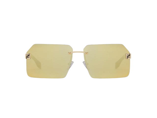 Fendi Fendi Sky Sunglasses In Gold Metal Frame-3D FF With Yellow Lenses - view 1